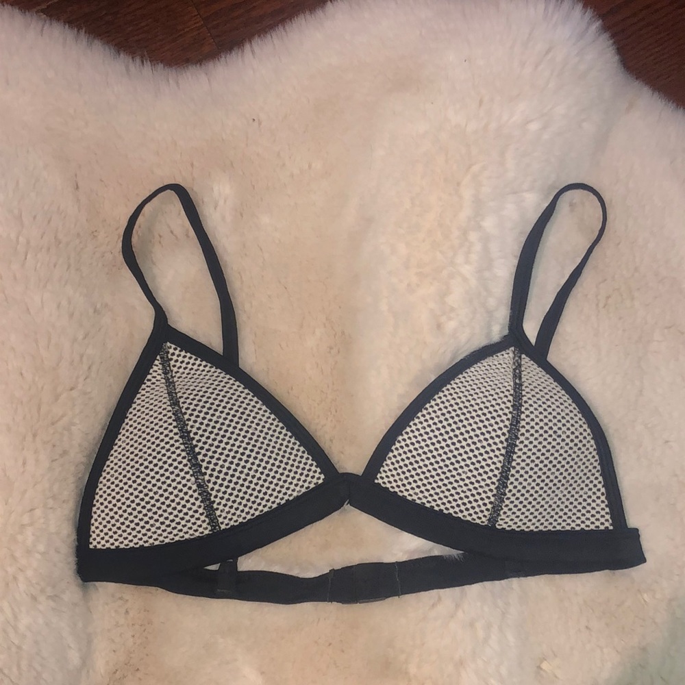 White/Black Triangl Bikini top size small.